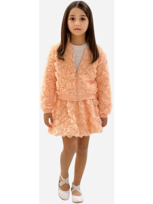 MİNİM Güllü Ceketli 3 Lü Kız Çocuk Takım - Bayramlık - Özel Gün - Doğum Günü - Günlük