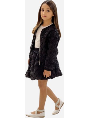 MİNİM Güllü Ceketli 3 Lü Kız Çocuk Takım - Bayramlık - Özel Gün - Doğum Günü - Günlük