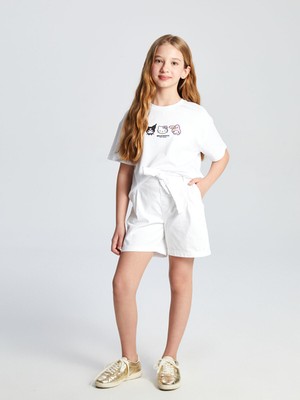 Lc Waikiki Yeni Sezon Beli Lastikli Kız Çocuk Şort