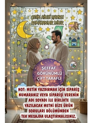 Kt Grup Hoşgeldin Ramazan Şeffaf Çift Taraflı Isme Özel Kişiselleştirilebilir 80 Parça Sticker Seti