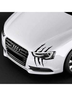 Asilmeydan Monster Canavar Pençe İzi Uzun Far Sticker - Araba Etiket, Çıkartma - Aksesuar -Modifiye -Arma