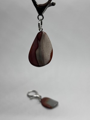 Gemsartdeco Bej Akik Doğaltaş Anahtarlık Charm Damla