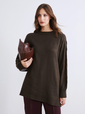 Lc Waikiki Yeni Sezon Bisiklet Yaka Kadın Triko Tunik