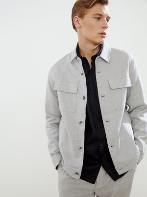 Lc Waikiki Yeni Sezon Standart Kalıp Ceket Yaka Cepli Erkek Ince Mont