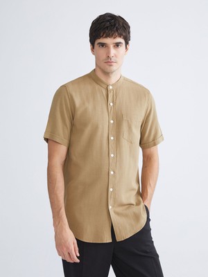 Lc Waikiki Yeni Sezon Regular Fit Hakim Yaka Kısa Kollu Poplin Gömlek