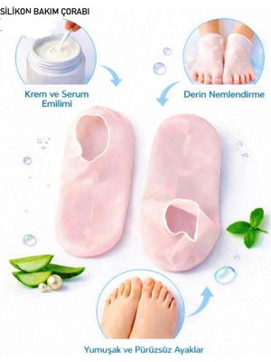 Dorsa Silikon Ayak Bakım Çorabı Nemlendirici Jel Çorabı
