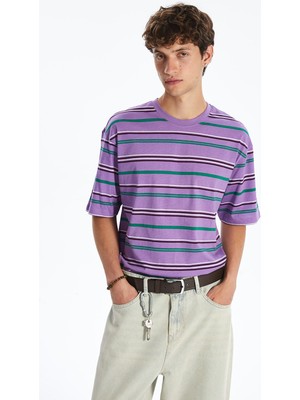 Lc Waikiki Yeni Sezon Bisiklet Yaka Çizgili Erkek Tişört