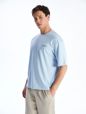 Lc Waikiki Yeni Sezon Bisiklet Yaka Baskılı Erkek Tişört