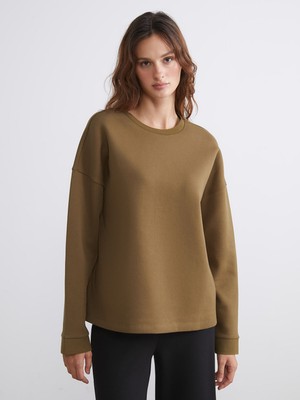 Lc Waikiki Yeni Sezon Bisiklet Yaka Oversize Kadın Sweatshirt