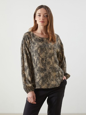 Lc Waikiki Yeni Sezon Bisiklet Yaka Desenli Kadın Bluz