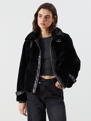 Lc Waikiki Yeni Sezon Ceket Yaka Kadın Kürk Mont