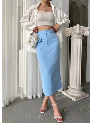 LTG Nova Uzun Düğmeli Etek