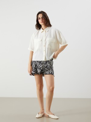 Lc Waikiki Yeni Sezon Beli Lastikli Dokulu Kadın Şortlu Etek