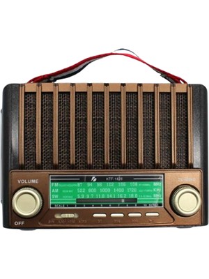 Store Mania KTF-1428 Güneş Paneli Şarjlı Nostaljik Bluetooth Hoparlör – Fm/am/sw Radyo, Usb/sd Desteği,