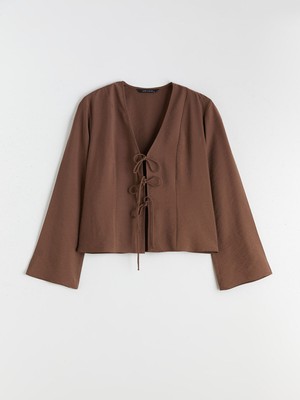 Lc Waikiki Yeni Sezon V Yaka Bağlamalı Bluz