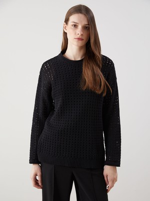 Lc Waikiki Yeni Sezon Bisiklet Yaka Ajurlu Kadın Triko Tunik