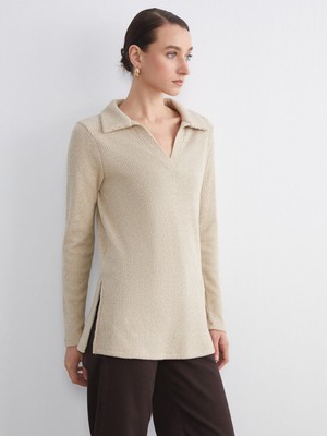 Lc Waikiki Yeni Sezon Polo Yaka Parlak Görünümlü Bluz