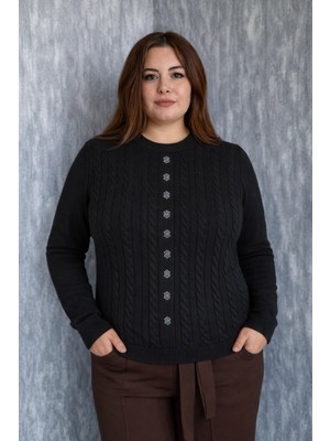 Modaplaza Kadın Taşlı Triko Bluz