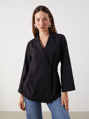 Lc Waikiki Yeni Sezon Kruvaze Yaka Çiçekli Saten Kadın Kimono
