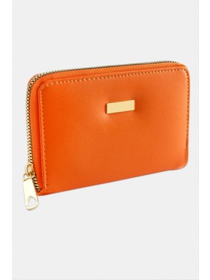 SiHako Fermuarlı Turuncu Cüzdan