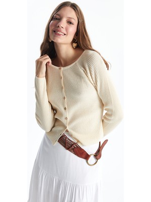 Lc Waikiki Yeni Sezon Bisiklet Yaka Kadın Triko Hırka