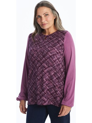 Lc Waikiki Yeni Sezon Bisiklet Yaka Desenli Kadın Bluz