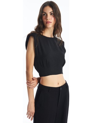 Lc Waikiki Yeni Sezon Kadın Bisiklet Yaka Düz Crop