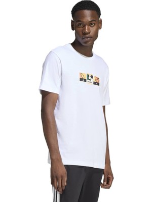 Adidas Memories Of Sport Stamps Erkek Beyaz Yuvarlak Yaka Tişört