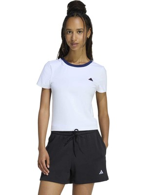 Adidas Col Icon Baby Kadın Beyaz Yuvarlak Yaka Tişört