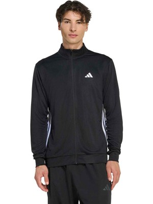 Adidas Workout Essentials Allset 3 Stripes Erkek Siyah Dik Yaka Ceket