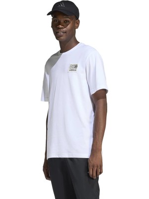 Adidas Memories Of Sport Patch Erkek Beyaz Yuvarlak Yaka Tişört