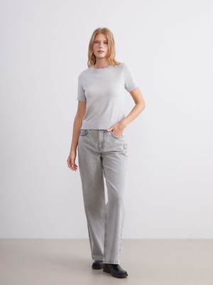 Lc Waikiki Yeni Sezon Yüksek Bel Wideleg Kadın Jean Pantolon