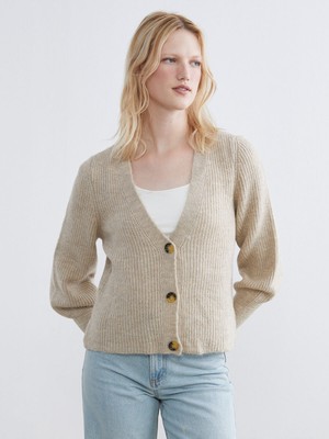 Lc Waikiki Yeni Sezon V Yaka Balon Kollu Kadın Triko Hırka