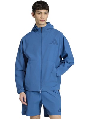 Adidas Z.n.e. Woven Erkek Mavi Kapüşonlu Ceket