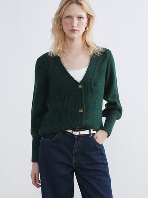 Lc Waikiki Yeni Sezon V Yaka Balon Kollu Kadın Triko Hırka