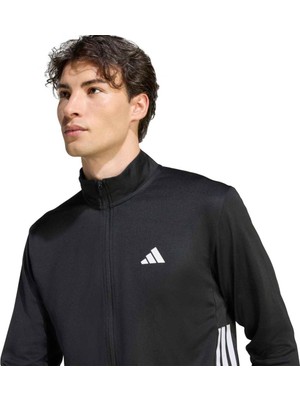 Adidas Workout Essentials Allset 3 Stripes Erkek Siyah Dik Yaka Ceket