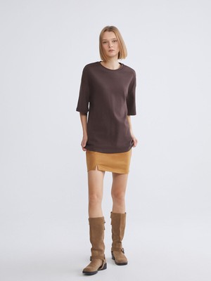 Lc Waikiki Yeni Sezon Beli Fermuarlı Süet Mini Etek