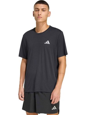 Adidas Run Essentials Erkek Siyah Yuvarlak Yaka Tişört