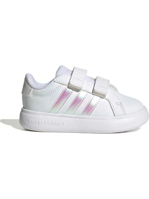 Adidas Grand Court 3.0 Bubble Beyaz Sneaker Kadın Düz Tabanlı Bebek Ayakkabısı
