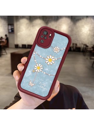 HONTINGA Xiaomi Redmi Note 10 Pro Note 10S 10A 10C 10 2022 4g Uyumlu Telefon Kılıfı Düşüme Önleyici Basitlik Anti Düşme Kamera Korumali Süs Eşyası Bordo Desen Yumuşak Silikon Telefon Kılıfı K2-7131