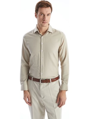 Lc Waikiki Yeni Sezon Slim Fit Uzun Kollu Armürlü Erkek Gömlek