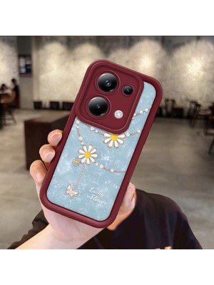 HONTINGA Xiaomi Poco C31 C55 C65 M5S M6 Pro 4g Uyumlu Telefon Kılıfı Düşüme Önleyici Basitlik Anti Düşme Kamera Korumali Süs Eşyası Bordo Desen Yumuşak Silikon Telefon Kılıfı K2-7131