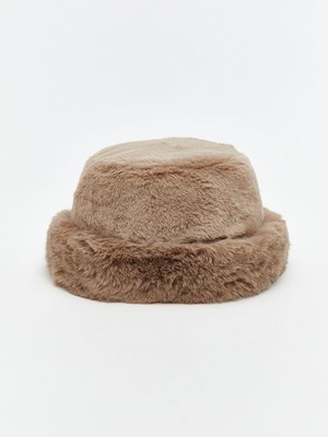 Lc Waikiki Yeni Sezon Kürklü Kadın Bucket Şapka