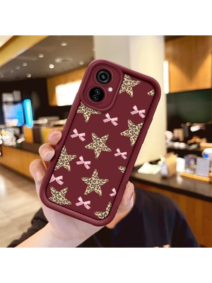 HONTINGA Tecno Camon 19 Neo C20 Pro 4g Uyumlu Telefon Kılıfı Düşüme Önleyici Basitlik Anti Düşme Kamera Korumali Süs Eşyası Bordo Desen Yumuşak Silikon Telefon Kılıfı K2-7131