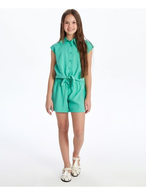 Lc Waikiki Yeni Sezon Beli Lastikli Kız Çocuk Şort