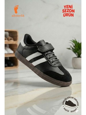 Albishoes Unisex Kız - Erkek Çocuk Cırtlı Okul Ayakkabısı Sneaker Çocuk Spor Ayakkabı Kids Sneaker