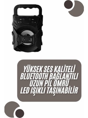 Store Mania Kablosuz Bluetooth Hoparlör Ses Bombası Rgb Işıklı Taşınabilir Yüksek Ses Kaliteli (Store-Ma