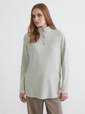 Lc Waikiki Yeni Sezon Dik Yaka Simli Bluz