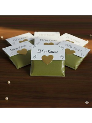 İnci Mode 50 Adet Gold Kalpli Dügün,nişan,kına,6 Ay Kınası,söz Özel Gün Kişiye Özel Dağıtmalık Hediyelik