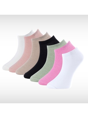 Lion Monroe Kadın 7'li Pamuklu Renkli Patik Çorap K5974AZNS